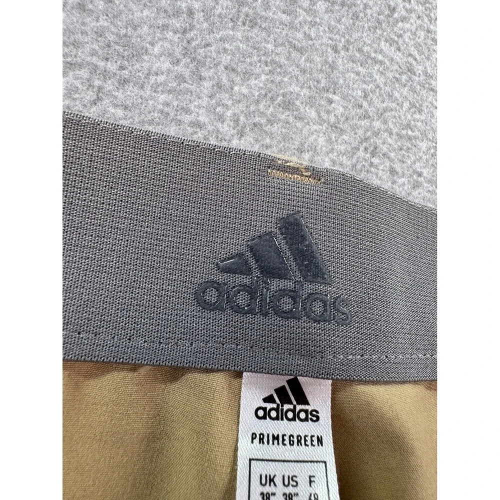 Adidas Primegreen Mens Golf Shorts Tan Khaki Flat Front GU0439‎ Size 38